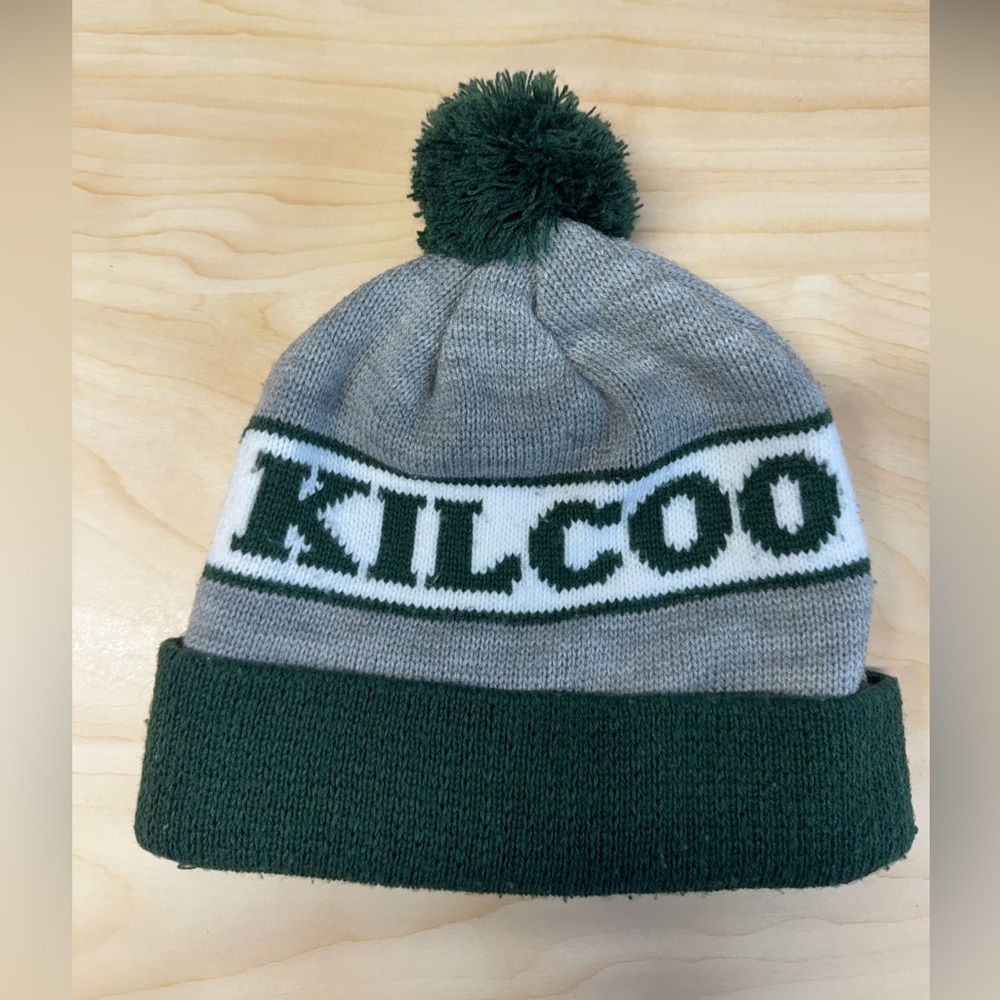 Camp Pom-Pom Beanie - Gray and Green